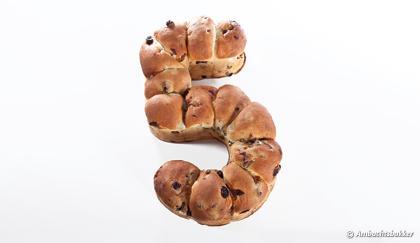 Cijfer rozijnenbrood